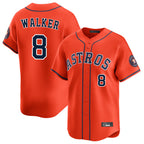 H.Astros #8 Christian Walker Player Orange Home Limited Fdoa Stitched Jerseys