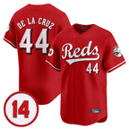 C.Reds #44 Elly De La Cruz Player Red Vapor Premier Limited Home Fdoa Stitched Jerseys
