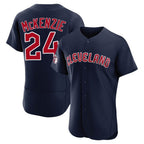 C.Guardians #24 Triston McKenzie Player Navy Limited Elite Home Fdoa Stitched Jerseys