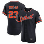 D.Tigers #23 Kirk Gibson Player Navy Limited Elite Home Game Fdoa Stitched Jerseys