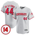 C.Reds #44 Elly De La Cruz Player Gray Vapor Premier Limited Home Fdoa Stitched Jerseys