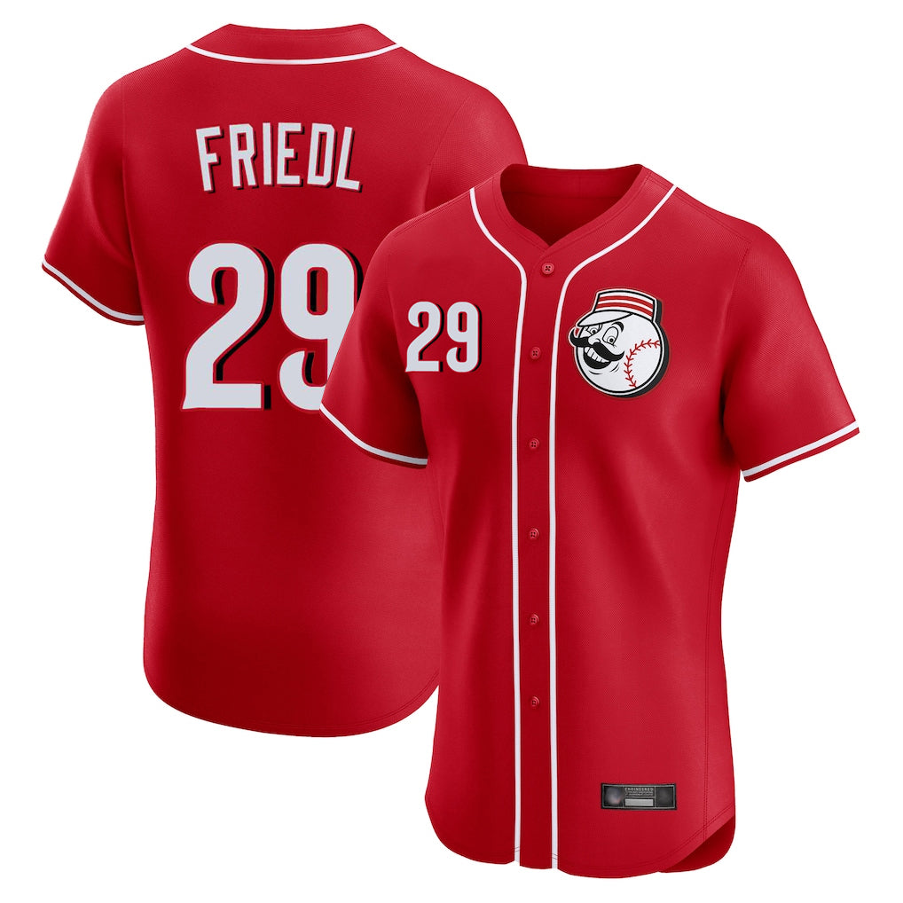 C.Reds #29 TJ Friedl Player Red Limited Elite Home Game Fdoa Stitched Jerseys