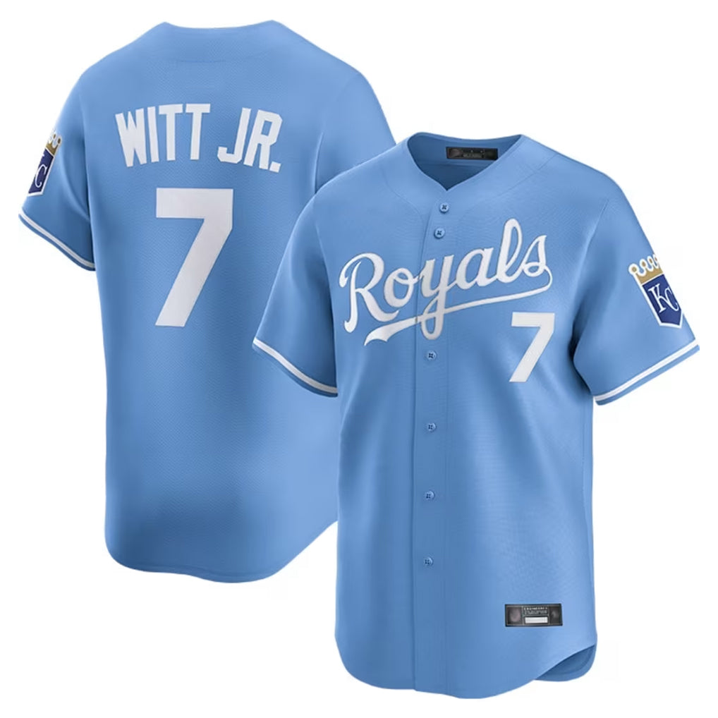 KC.Royals #7 Bobby Witt Jr. Player Light Blue Alt Limited Home Fdoa Stitched Jerseys