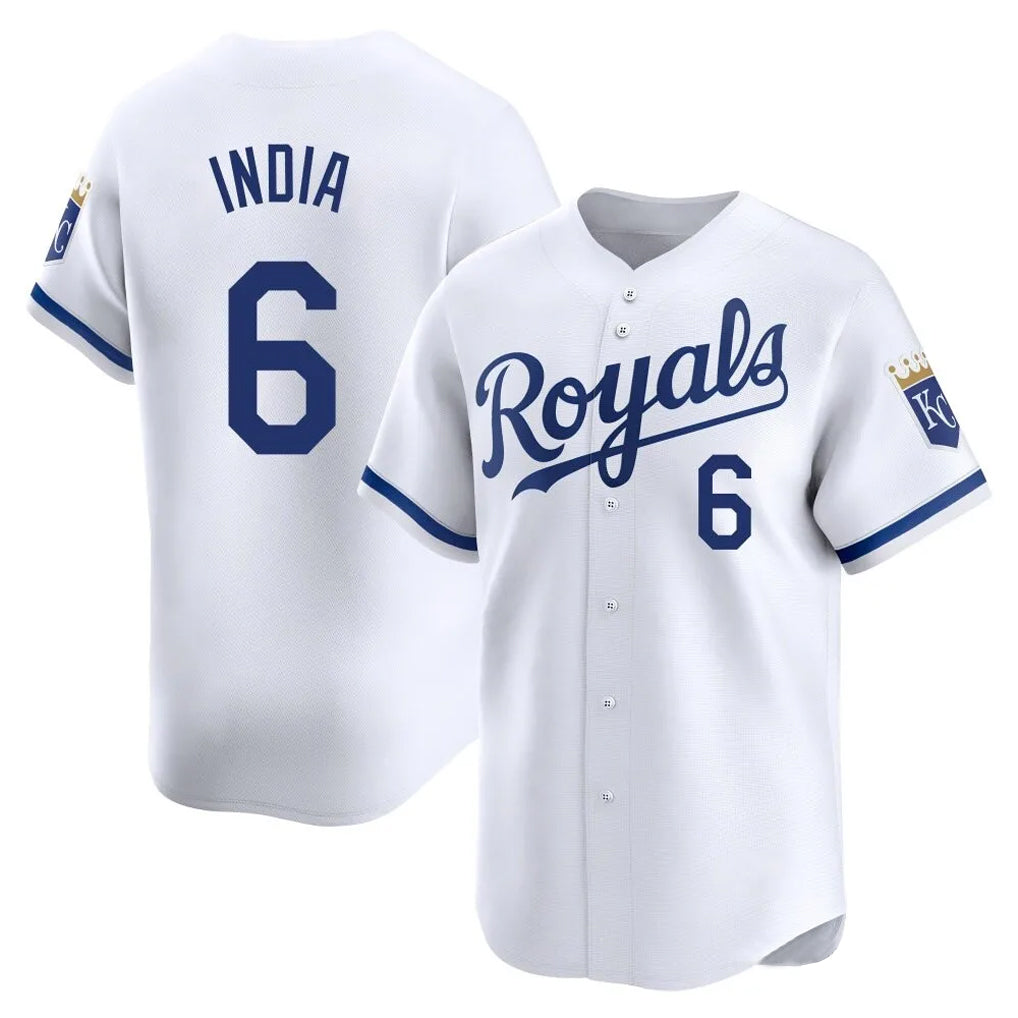 KC.Royals #6 Jonathan India Player White Alt Limited Home Fdoa Stitched Jerseys
