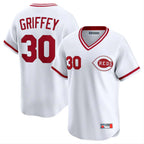 C.Reds #30 Ken Griffey Player White Cooperstown Collection Limited T-shirt Home Fdoa Stitched Jerseys