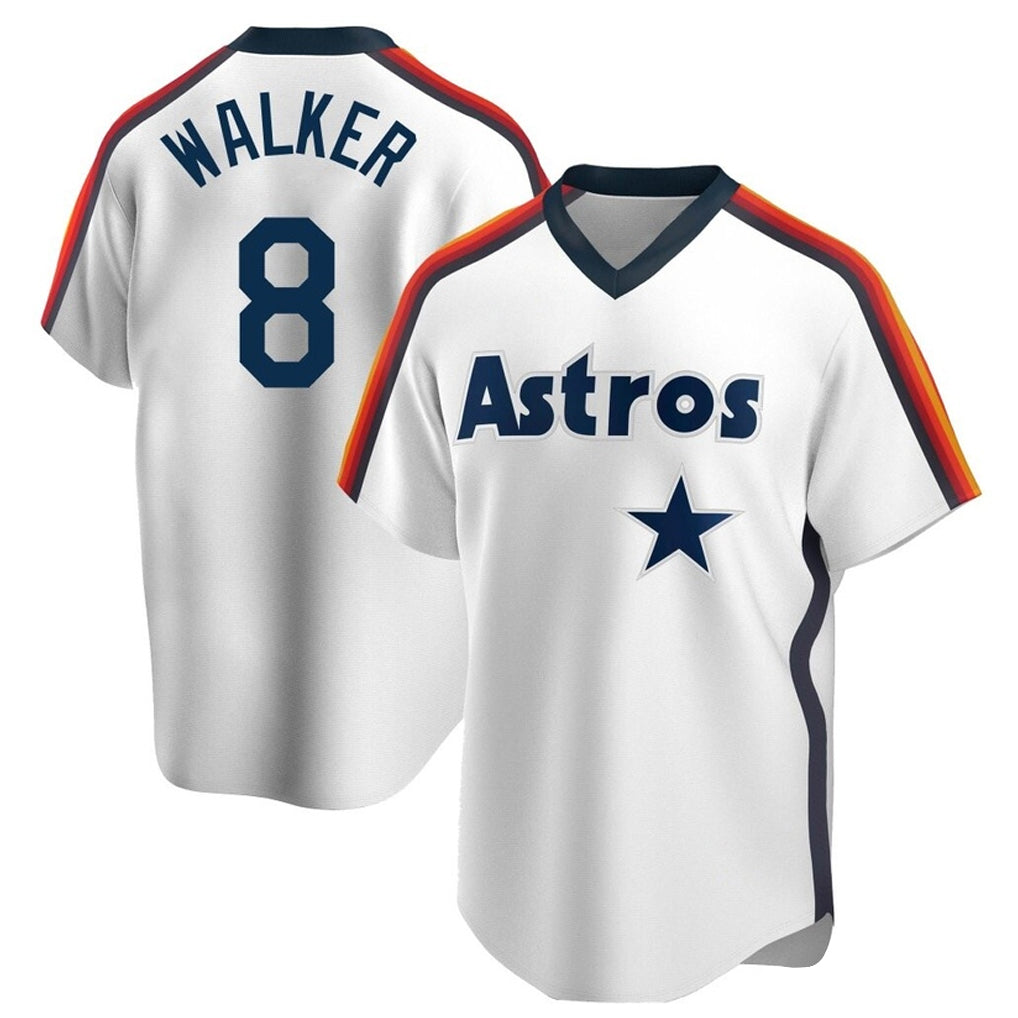 H.Astros #8 Christian Walker Player White Cooperstown Collection T-shirt Fdoa Stitched Jerseys