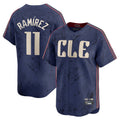 C.Guardians #11 Jose Ramirez Player Navy City Connect Limited Home Fdoa Stitched Jerseys