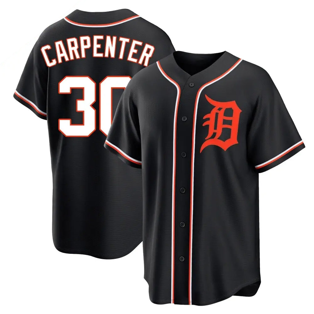 D.Tigers #30 Kerry Carpenter Player Black Fashion Out Home Game Fdoa Stitched Jerseys