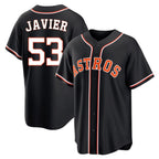 H.Astros #53 Cristian Javier Player Black Fashion Out Home Game Fdoa Stitched Jerseys