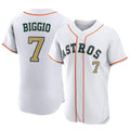 H.Astros #7 Craig Biggio Player Gold Collection Limited Elite Home Fdoa Stitched Jerseys