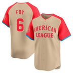 C.Guardians #6 David Fry Player Cream American League All-Star Limited Home Fdoa Stitched Jerseys