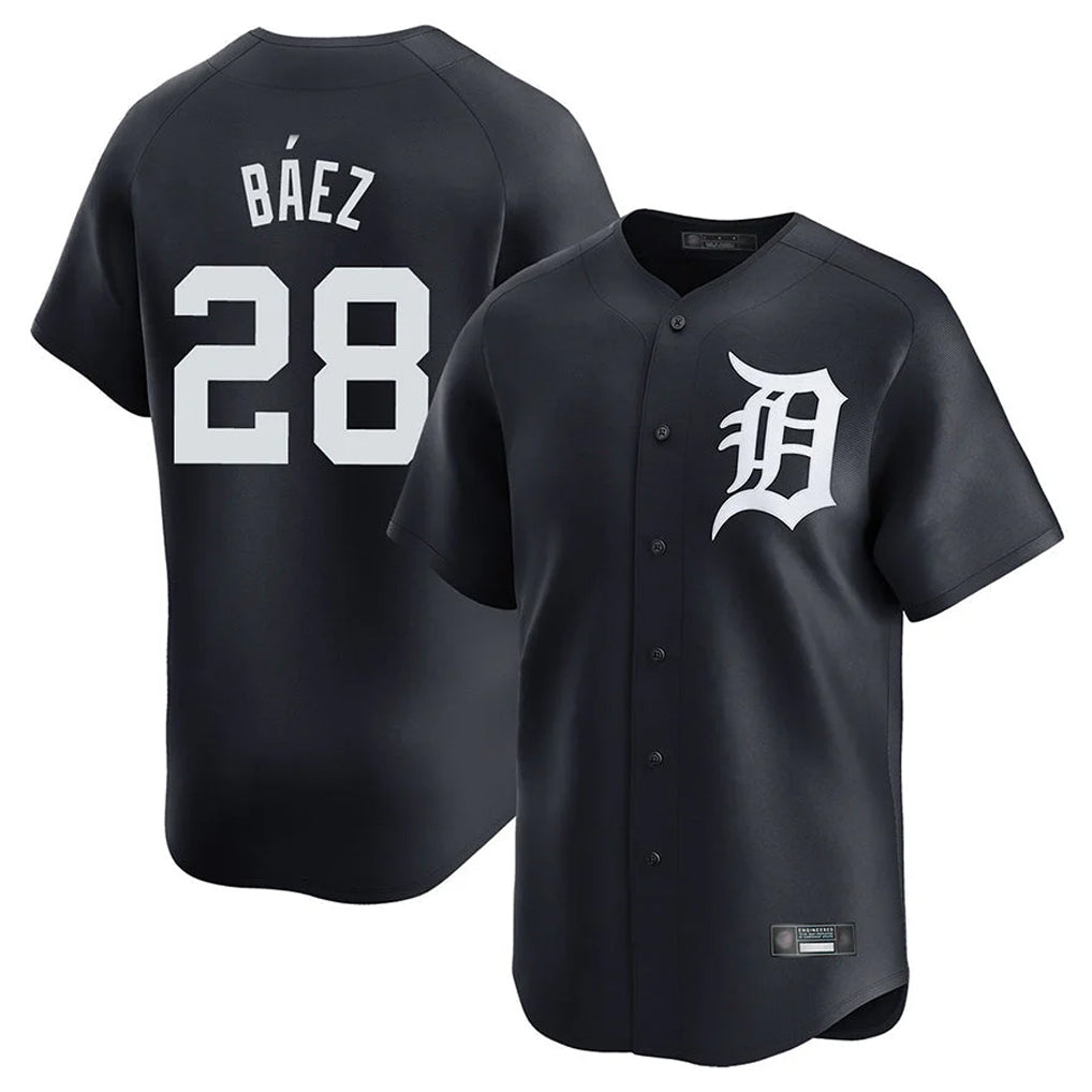 D.Tigers #28 Javier B¨¢ez Player Navy Home Limited Game Fdoa Stitched Jerseys