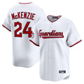C.Guardians #24 Triston McKenzie Player White Limited Home Game Fdoa Stitched Jerseys