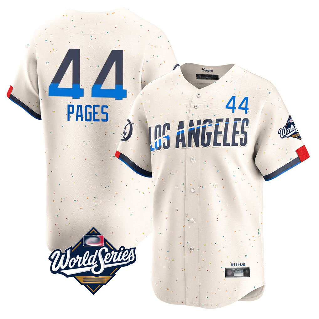 LA.Dodgers #44 Andy Pages Player Cream World Series City Connect Limited Home Fdoa Stitched Jerseys