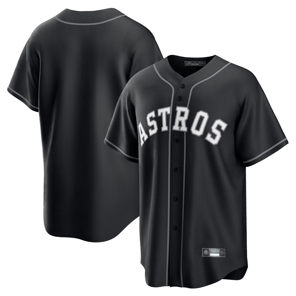 H.Astros ## Astros Blank Player Black Home Game Fdoa Stitched Jerseys