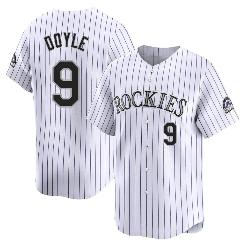 C.Rockies #9 Brenton Doyle Player White Limited Home Fdoa Stitched Jerseys