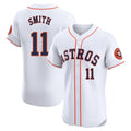 H.Astros #11 Cam Smith Player White Limited Elite Home Fdoa Stitched Jerseys