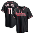 C.Guardians #11 Jose Ramirez Player Black Fashion Out Home Game Fdoa Stitched Jerseys