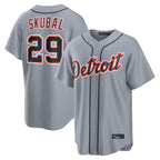 D.Tigers #29 Tarik Skubal Player Gray Home Game Fdoa Stitched Jerseys