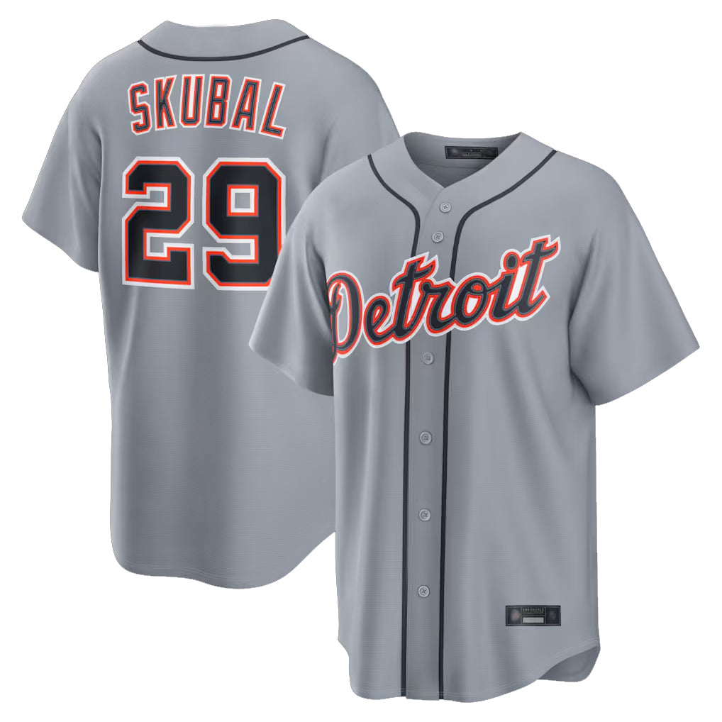 D.Tigers #29 Tarik Skubal Player Gray Home Game Fdoa Stitched Jerseys