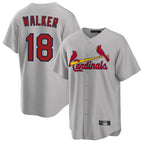 St. Louis Cardinals #18 Jordan Walker Player Gray Home Game Fdoa Stitched Jerseys