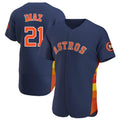 H.Astros #21 Yainer Diaz Player Navy Home Limited Elite Fdoa Stitched Jerseys