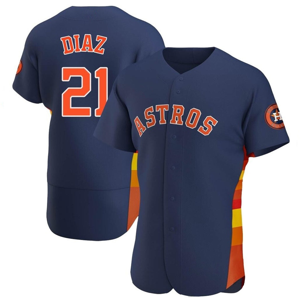 H.Astros #21 Yainer Diaz Player Navy Home Limited Elite Fdoa Stitched Jerseys