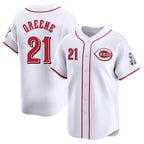 C.Reds #21 Hunter Greene Player White Home Limited Fdoa Stitched Jerseys