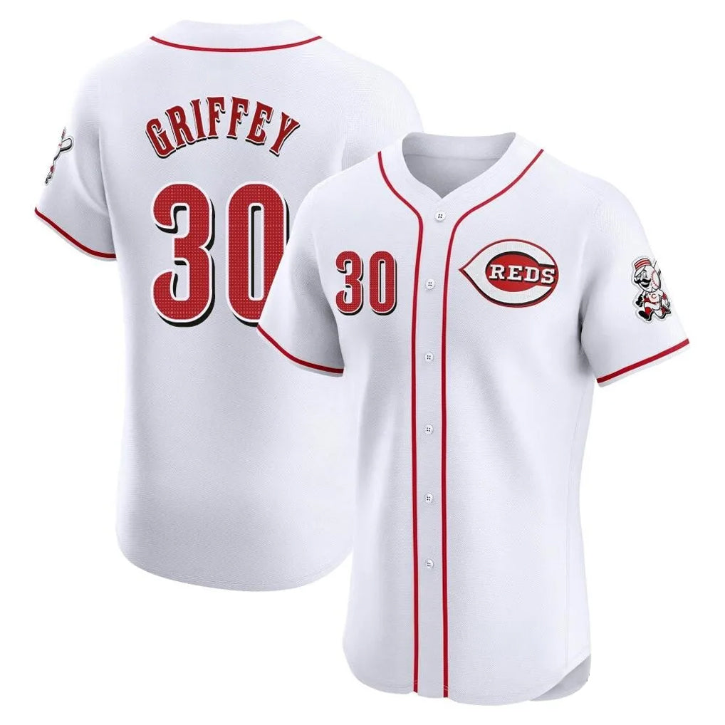C.Reds #30 Ken Griffey Player White Limited Elite Home Fdoa Stitched Jerseys