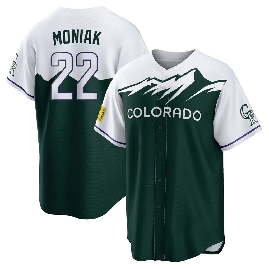 C.Rockies #22 Mickey Moniak Player Green City Connect Home Game Fdoa Stitched Jerseys