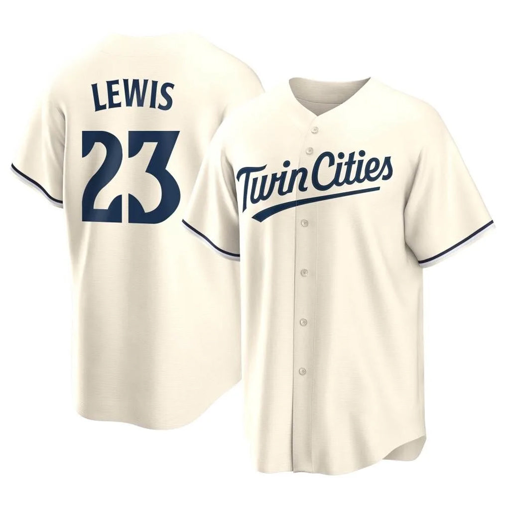 M.Twins #23 Royce Lewis Player Cream Game Limited Home Fdoa Stitched Jerseys
