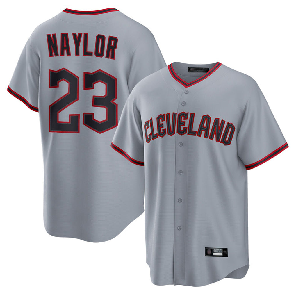 C.Guardians #23 Bo Naylor Player Gray Home Game Fdoa Stitched Jerseys