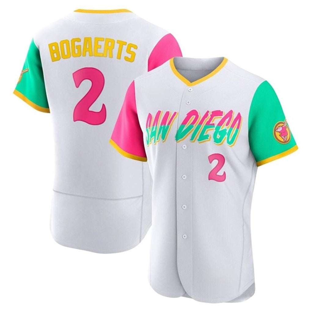 S.Diego Padres #2 Xander Bogaerts Player White City Connect Home Limited Elite Fdoa Stitched Jerseys