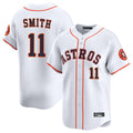 H.Astros #11 Cam Smith Player White Home Limited Fdoa Stitched Jerseys