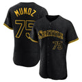 S.Mariners #75 Andres Munoz Player Black Snake Skin City Home Limited Elite Fdoa Stitched Jerseys