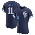 KC.Royals #11 Maikel Garcia Player Navy City Connect Limited Elite Home Fdoa Stitched Jerseys