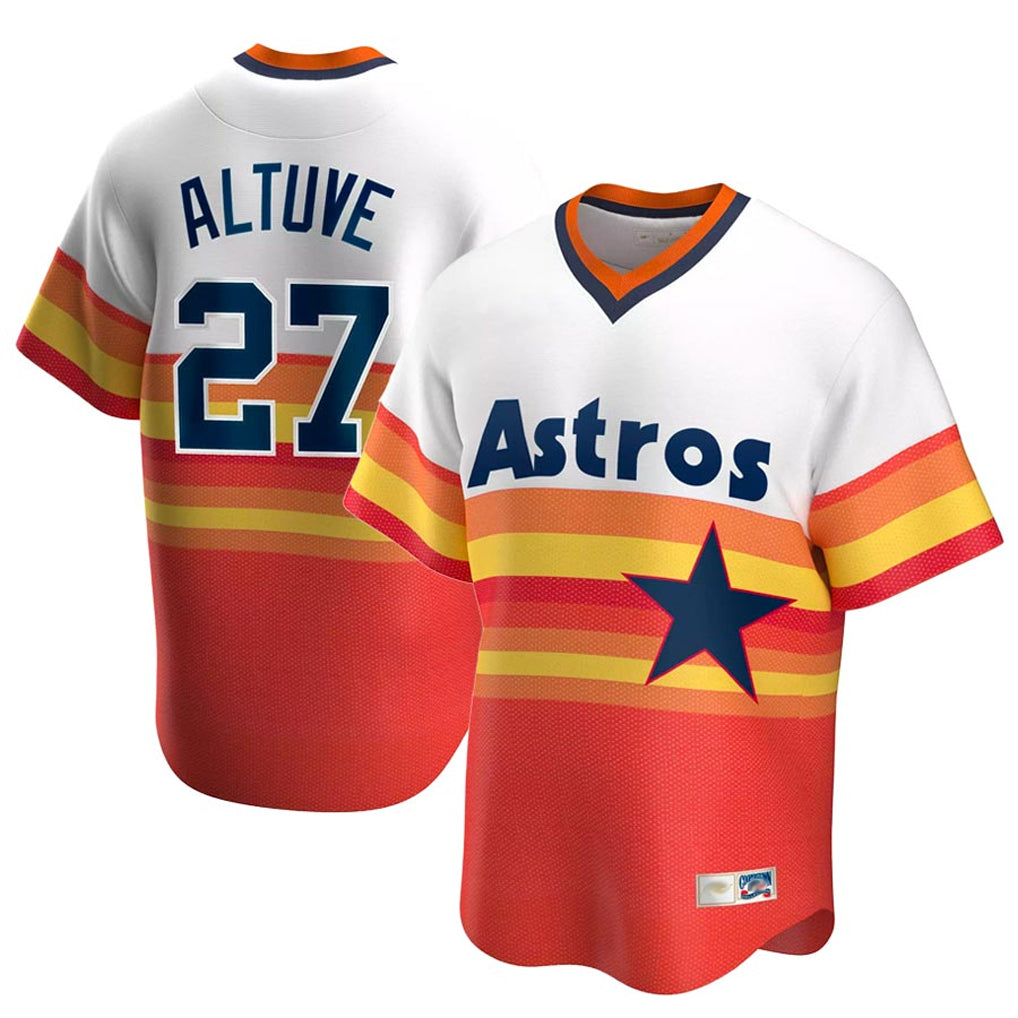 H.Astros #27 Jose Altuve Player Rainbow Cooperstown Collection T-shirt Fdoa Stitched Jerseys