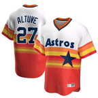 H.Astros #27 Jose Altuve Player Rainbow Cooperstown Collection T-shirt Fdoa Stitched Jerseys