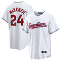 C.Guardians #24 Triston McKenzie Player White Home Game Fdoa Stitched Jerseys