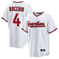C.Guardians #4 Brayan Rocchio Player White Game Home Fdoa Stitched Jerseys