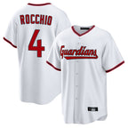C.Guardians #4 Brayan Rocchio Player White Game Home Fdoa Stitched Jerseys