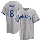 KC.Royals #6 Jonathan India Player Gray Game Home Fdoa Stitched Jerseys