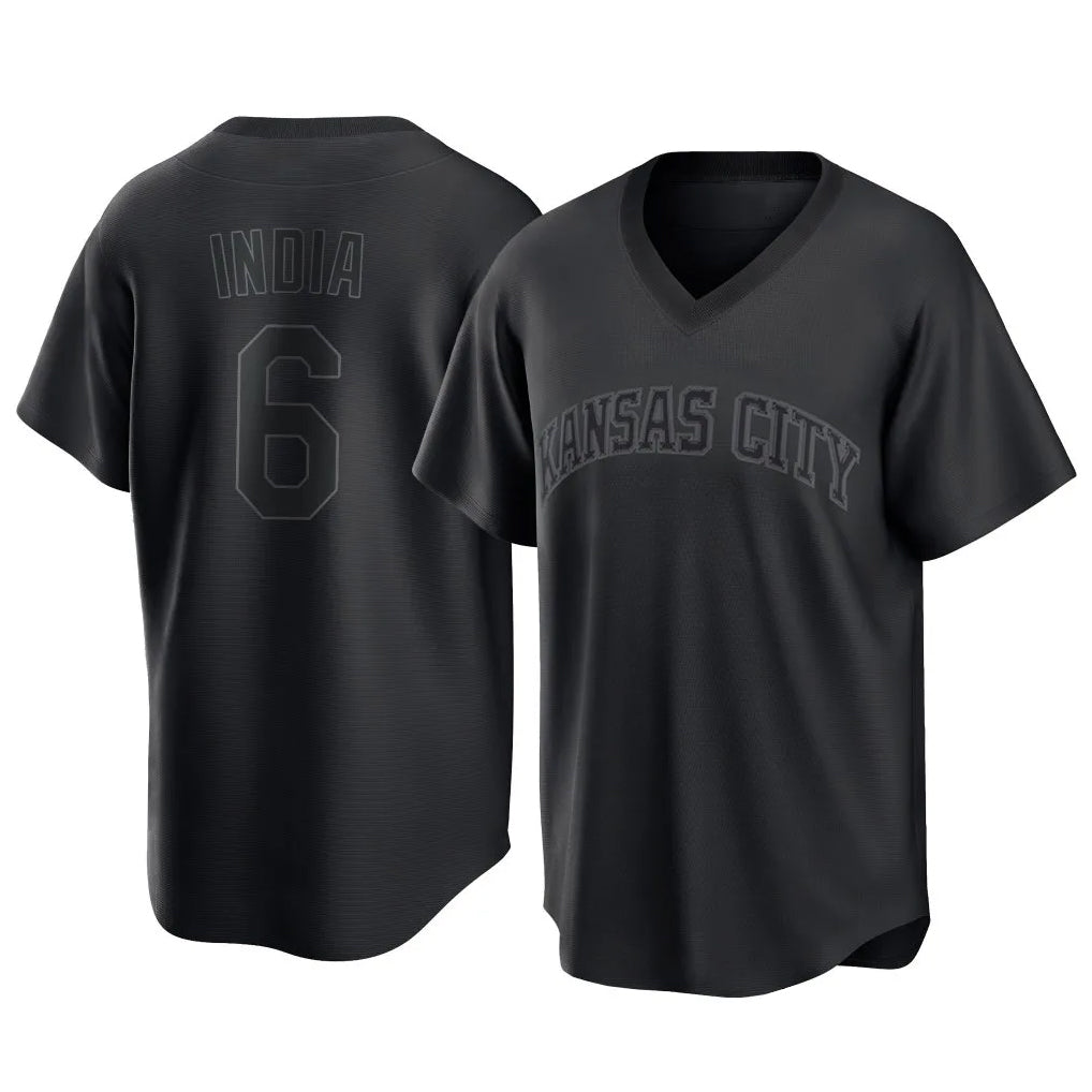 KC.Royals #6 Jonathan India Player Black Fashion Game Fdoa Stitched Jerseys
