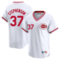 C.Reds #37 Tyler Stephenson Player White Cooperstown Collection Limited T-shirt Home Fdoa Stitched Jerseys