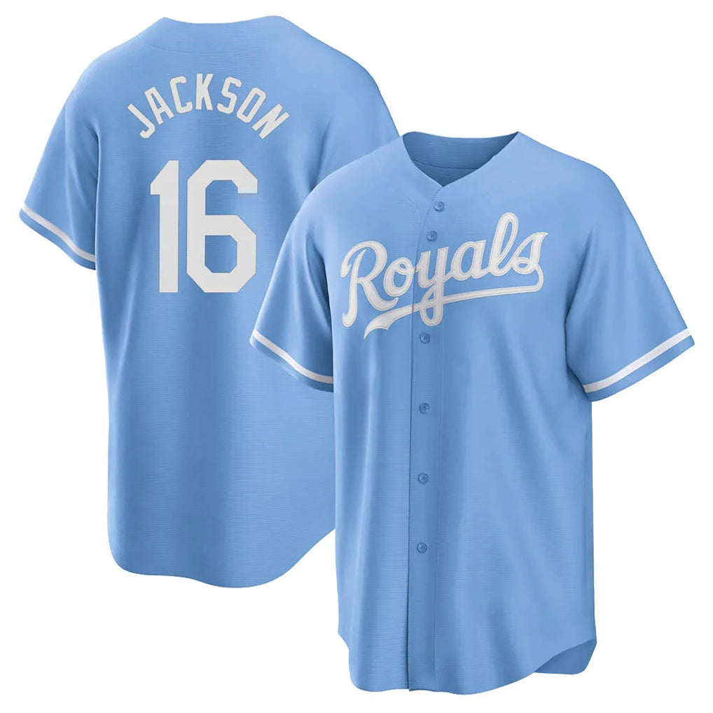 KC.Royals #16 Bo Jackson Player Light Blue Home Game Fdoa Stitched Jerseys