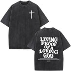 Cheap T-shirt Jerseys Christian Jesus Faith Over Fear Bible Verse Washed T-shirts Men Women Fashion Vintage Oversized T Shirts Harajuku Cotton T-shirt