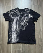 Cheap T-shirt Jerseys 2025 New pure cotton American retro skull print T-shirt with round neck and short sleeve women summer European and American tops