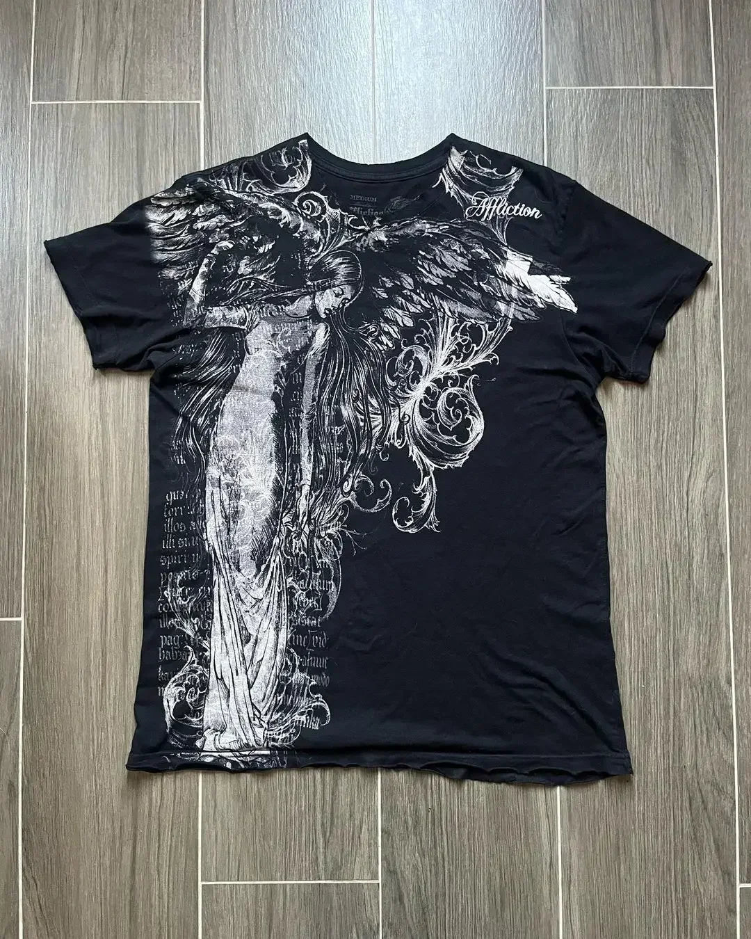 Cheap T-shirt Jerseys 2025 New pure cotton American retro skull print T-shirt with round neck and short sleeve women summer European and American tops