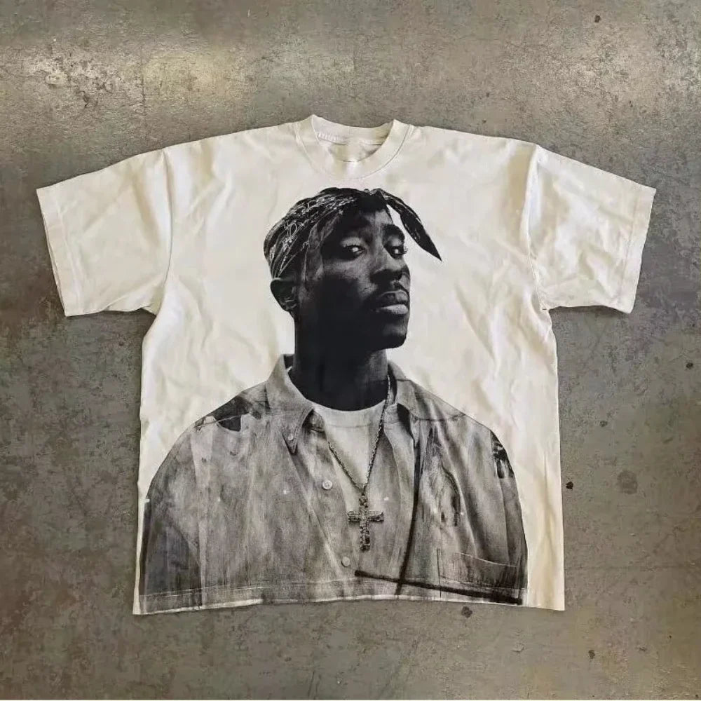 Cheap T-shirt Jerseys 2000s Vintage Casual Girl Print Y2k Women's Tshirts Short Sleeve O-Neck Streetwear Harajuku Gothic Tee Crop Top Men Kid Clothes
