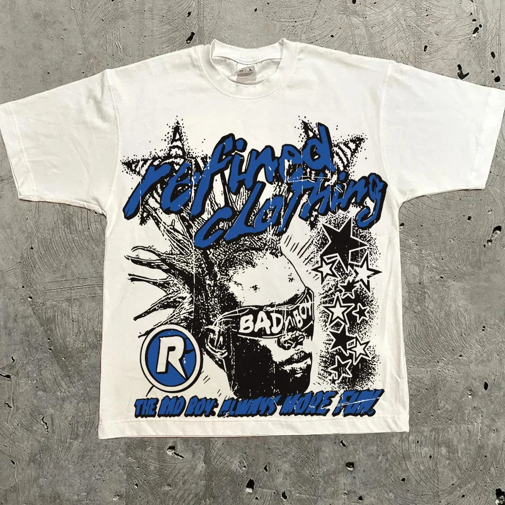 Cheap T-shirt Jerseys Harajuku Letter Graphic T Shirts Y2k Tops High Street Oversized T Shirt Pro Choice Streetwear Vintage Tee Clothing